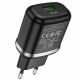 Мережевий зарядний пристрій HOCO N3 Special single port QC3.0 charger set(Type-C) Black