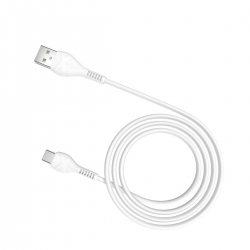 Кабель HOCO X37 USB to Type-C 3A, 1m, PVC, PVC connectors, White