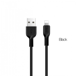 Кабель HOCO X20 USB to iP 2.4A, 1m, PVC, TPE connectors, Black
