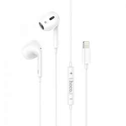 Навушники HOCO M1 Max crystal earphones for iP with mic White