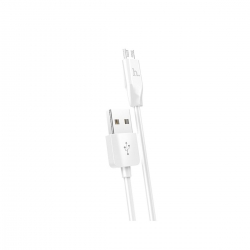 Кабель HOCO X1 USB to Micro  2.4A, 1m, PVC, PVC connectors, White