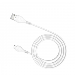Кабель HOCO X37 USB to Micro 2.4A, 1m, PVC, PVC connectors, White