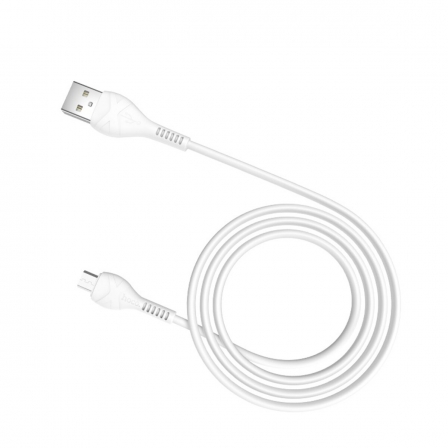 Кабель HOCO X37 USB to Micro 2.4A, 1m, PVC, PVC connectors, White