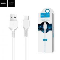 Кабель HOCO X20 USB to Type-C 2A, 1m, PVC, TPE connectors, White