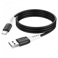 Кабель HOCO X82 USB to Type-C 3A, 1m, silicone, silicone connectors, Black