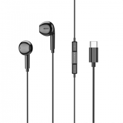 Навушники BOROFONE BM71 Light song Type-C wire-controlled digital earphones with microphone Black