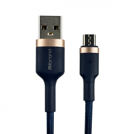 Кабель Mibrand MI-71 Metal Braided Cable USB for Micro 2.4A 1m Navy Blue