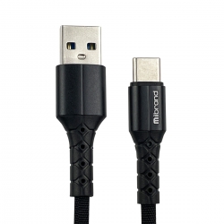 Кабель Mibrand MI-32 Nylon Charging Line USB for Type-C 2A 0.5m Black