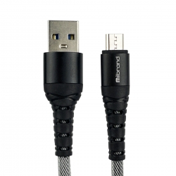 Кабель Mibrand MI-14 Fishing Net Charging Line USB for Micro 2A 1m Black/Grey