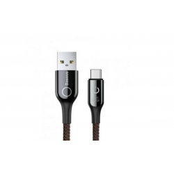 Кабель Baseus C-shaped Light Intelligent power-off Cable USB For Type-C 3A 1M Black