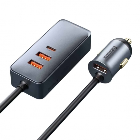 АЗП Baseus Share Together PPS multi-port Fast charging with extension cord 120W 3U+1C Gray
