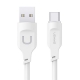 Кабель Usams US-SJ568 Type-C 6A Fast Charging & Data Cable Lithe Series 1.2m White