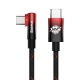 Кабель Baseus MVP 2 Elbow-shaped Fast Charging Data Cable Type-C to Type-C 100W 1m Black+Red