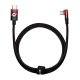 Кабель Baseus MVP 2 Elbow-shaped Fast Charging Data Cable Type-C to Type-C 100W 1m Black+Red