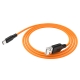 Кабель HOCO X21 Plus USB to Type-C 3A, 1m, silicone, silicone connectors, Black+Orange