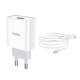 Мережевий зарядний пристрій HOCO C81A Asombroso single port charger set(Micro) White