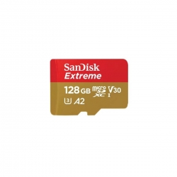 microSDXC (UHS-1 U3) SanDisk Extreme A2 128Gb class 10 V30 (R190MB/s,W90MB/s) (adapter SD)