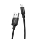 Кабель HOCO X14 USB to iP 2A, 1m, nylon, aluminum connectors, Black