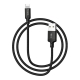 Кабель HOCO X14 USB to iP 2A, 1m, nylon, aluminum connectors, Black