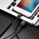 Кабель HOCO X14 USB to iP 2A, 1m, nylon, aluminum connectors, Black