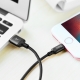 Кабель HOCO X14 USB to iP 2A, 1m, nylon, aluminum connectors, Black