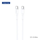 Кабель CHAROME C21-04 USB-C to USB-C charging data cable White