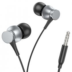 Навушники BOROFONE BM73 Platinum universal earphones with microphone Metal Gray