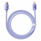 Кабель Baseus Crystal Shine Series Fast Charging Data Cable Type-C to iP 20W 1.2m Purple