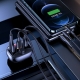 АЗП Usams US-CC143 C25 50W 2A+C 3 Ports Digital Display Wireless FM Car Charger Black