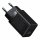 Мережевий зарядний пристрій Baseus Super Si Pro Quick Charger C+U 30W EU Black