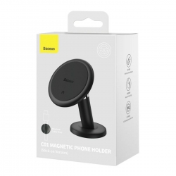 Тримач для мобiльного Baseus C01 Magnetic Phone Holder (Stick-on Version) Black