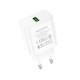 Мережевий зарядний пристрій BOROFONE BA72A Spring single port QC3.0 charger White