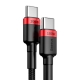 Кабель Baseus Cafule PD2.0 100W flash charging USB For Type-C cable (20V 5A)2m Red+Black