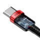 Кабель Baseus Cafule PD2.0 100W flash charging USB For Type-C cable (20V 5A)2m Red+Black