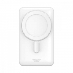 Зовнішній акумулятор Baseus Magnetic Bracket Wireless Fast Charge Power Bank 10000mAh 20W White (With cable Type-C to Type-C 60W