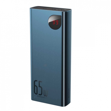 Зовнішній акумулятор Baseus Adaman Metal Digital Display Quick Charge Power Bank 20000mAh 65W Blue