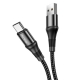 Кабель HOCO X50 USB to Type-C 3A, 1m, nylon, aluminum connectors, Black