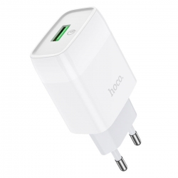Мережевий зарядний пристрій HOCO C72Q Glorious single port QC3.0 charger White