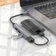 Кабель-перехiдник HOCO HB26 4 in 1 adapter(Type-C to USB3.0+USB2.0*3) Metal Gray