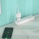 Мережевий зарядний пристрій HOCO C12Q Smart QC3.0 charger set(Type-C) White