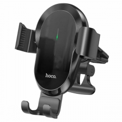 Тримач для мобільного HOCO CA105 Guide three-axis linkage wireless charging car holder Black