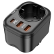 Мережевий зарядний пристрій HOCO NS3 Multifunctional socket(including 1C2A PD20W fast charge) Black