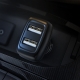Автомобільний зарядний пристрій HOCO Z36 Leader dual port car charger set(Type-C) Black