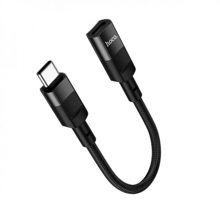 Кабель HOCO U107 Type-C male to iP female adapter cable(L0.1m) Black