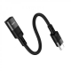 Кабель HOCO U107 Type-C male to iP female adapter cable(L0.1m) Black