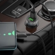 Автомобільний зарядний пристрій HOCO Z47 Transparent Discovery Edition dual port QC3.0 car charger set(Type-C) Transparent Black