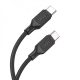 Кабель HOCO X90 Cool 60W silicone charging data cable for Type-C to Type-C Black