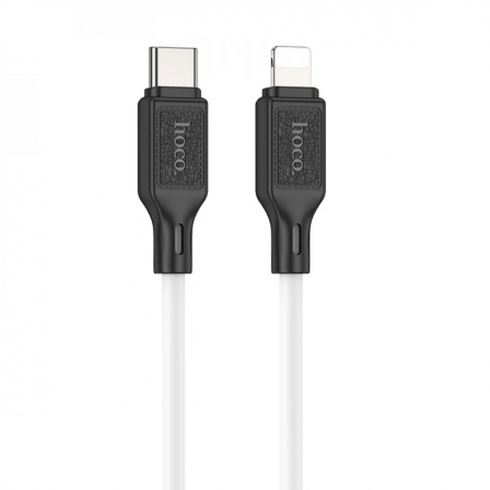 Кабель HOCO X90 Cool silicone PD charging data cable for iP White