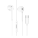 Навушники HOCO M101 Crystal joy Type-C wire-controlled digital earphones with microphone White