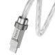 Кабель HOCO U113 Solid 100W silicone charging data cable Type-C to Type-C Silver